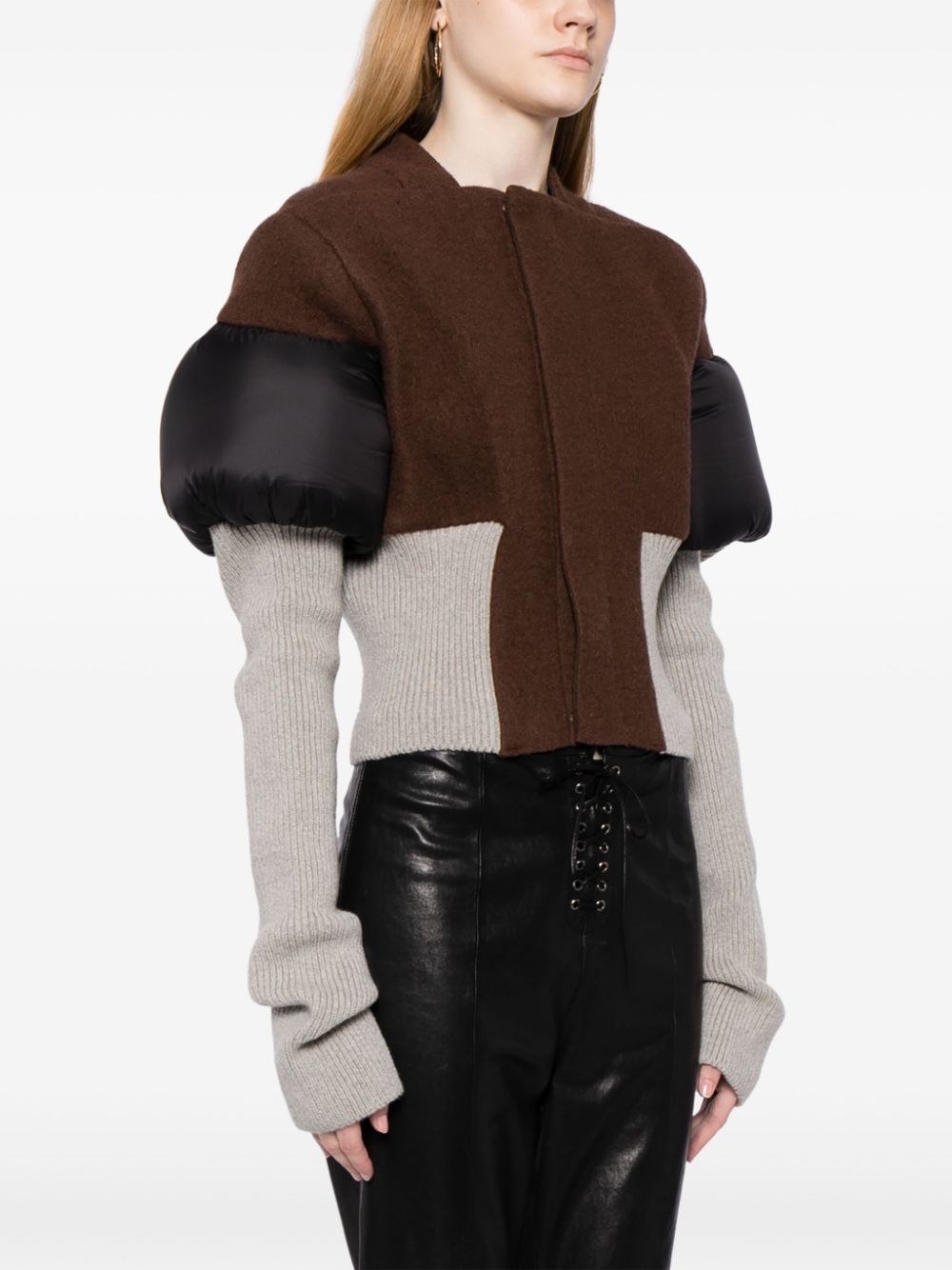 Rick Owens cropped panelled jacket - Image 3