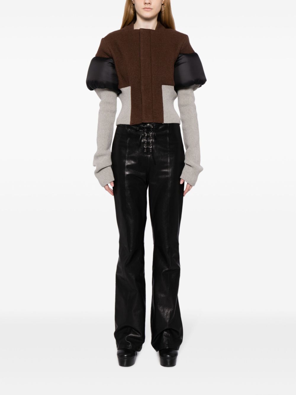 Rick Owens cropped panelled jacket - Image 2