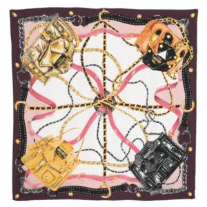 Moschino graphic-print silk scarf