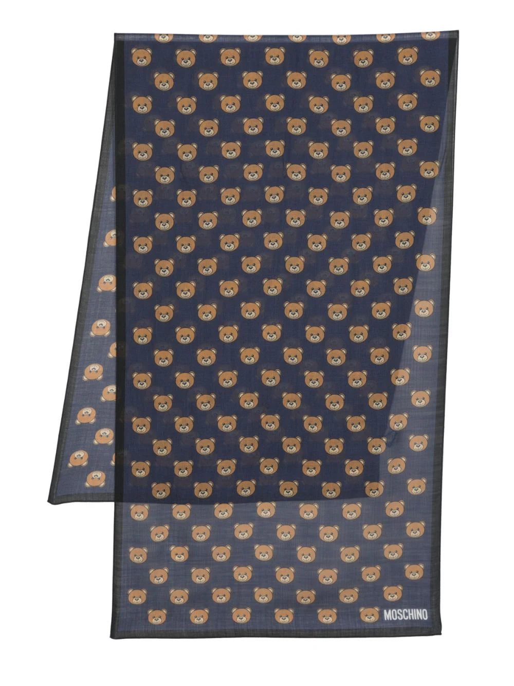 Moschino Teddy Bear fine-knit scarf