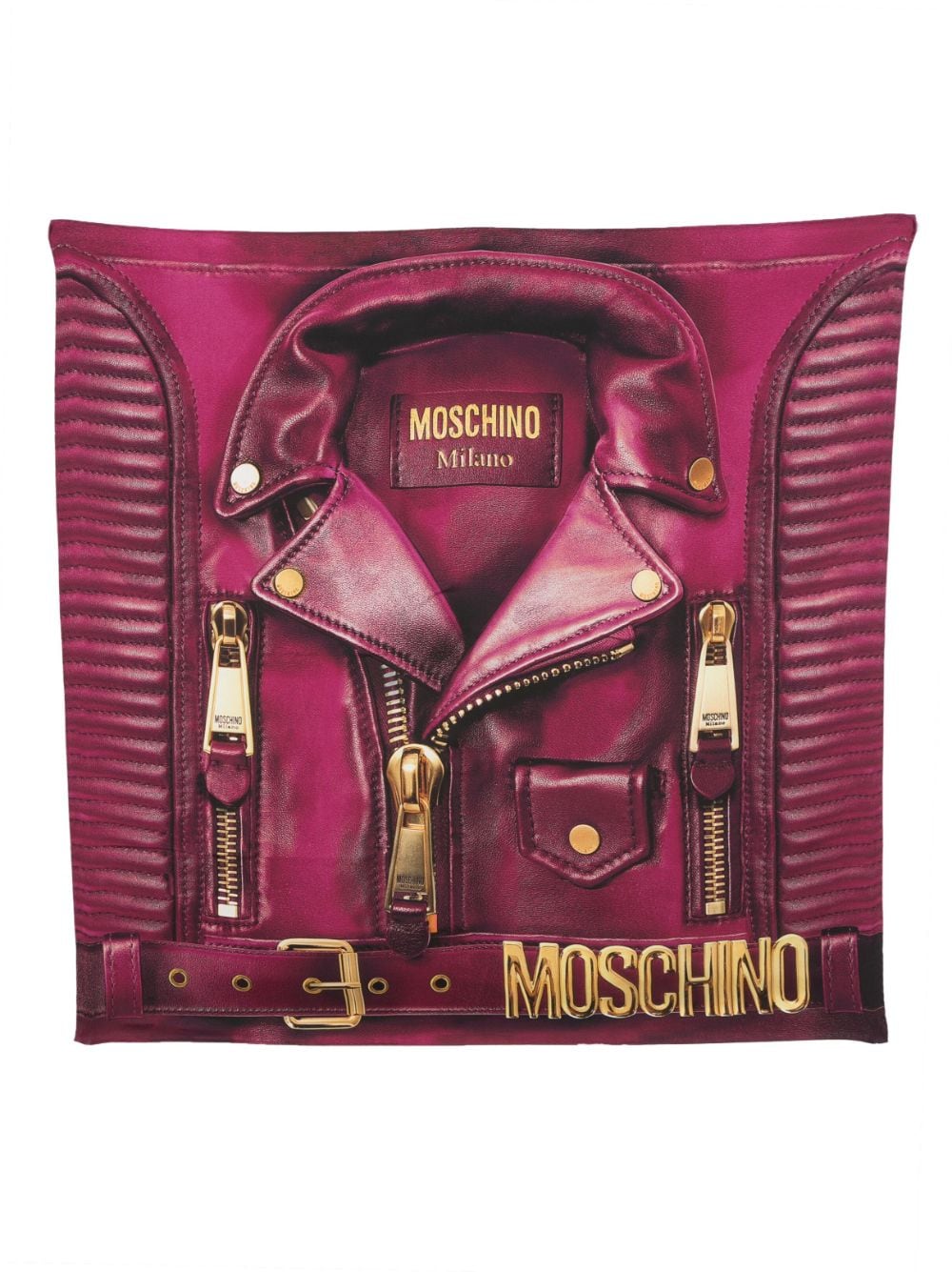 Moschino jacket-print silk scarf