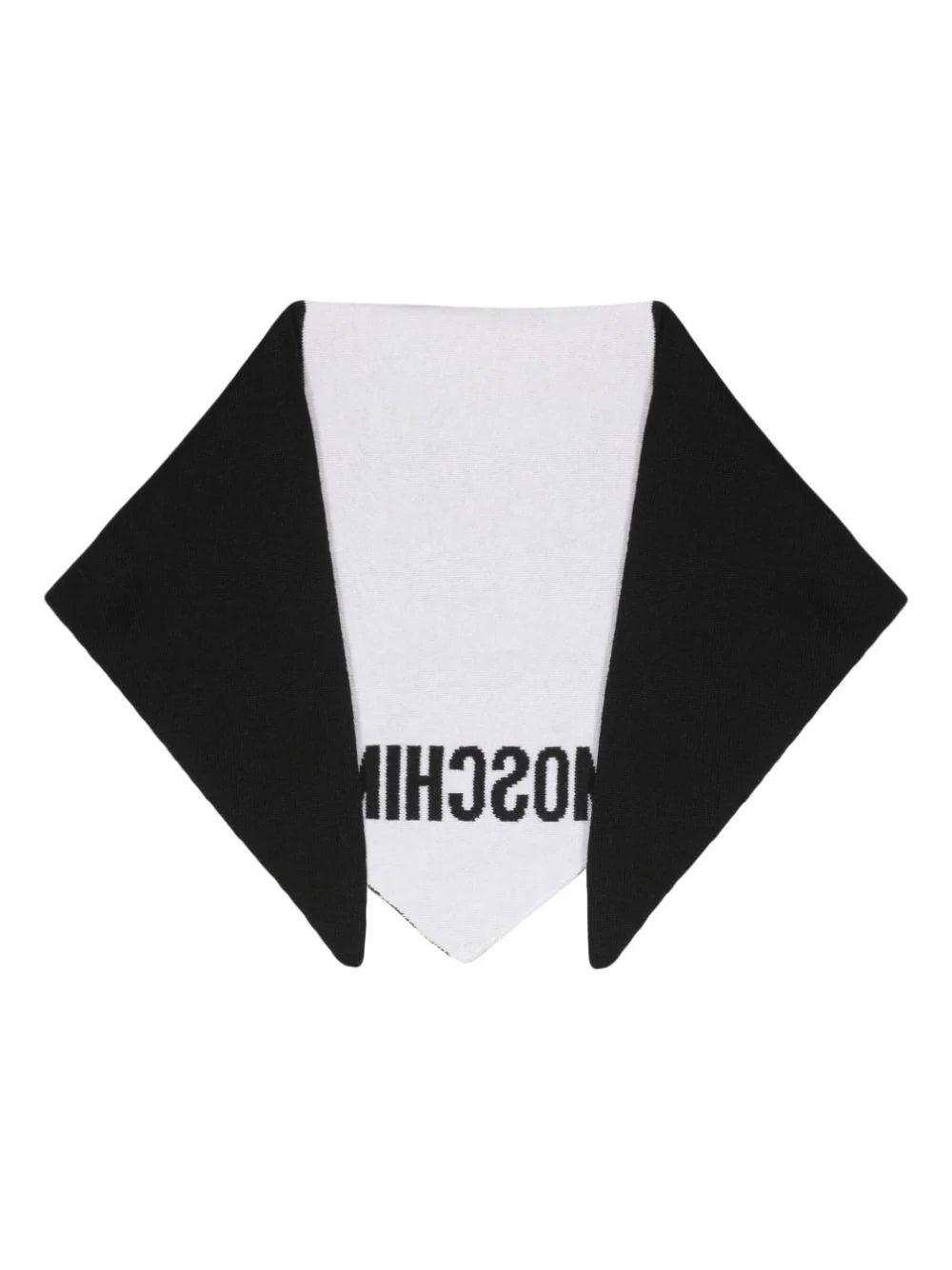 Moschino logo-print two-tone scarf