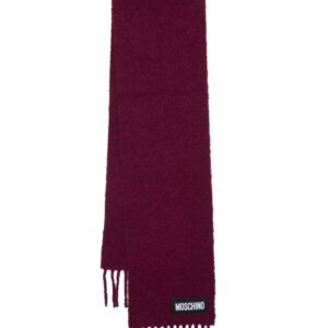 Moschino  logo-patch knitted scarf