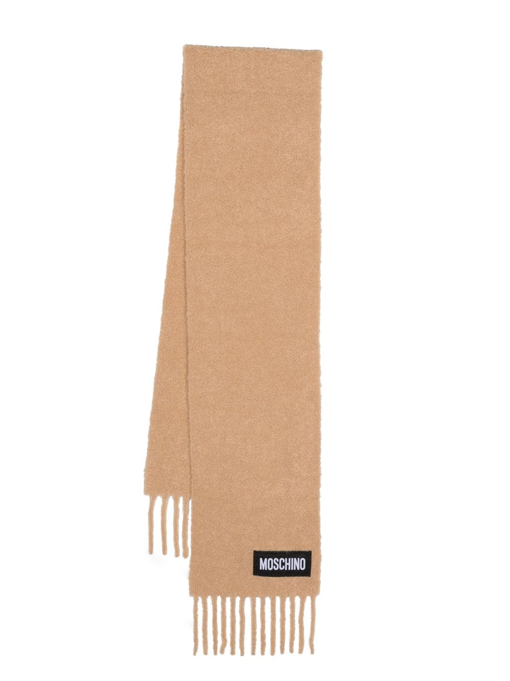 Moschino frayed-edge wool-blend scarf
