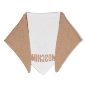 Moschino intarsia-knit logo scarf