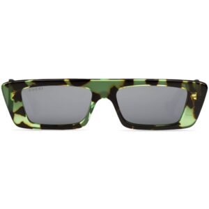 Gucci Eyewear tortoiseshell-effect rectangle-frame sunglasses