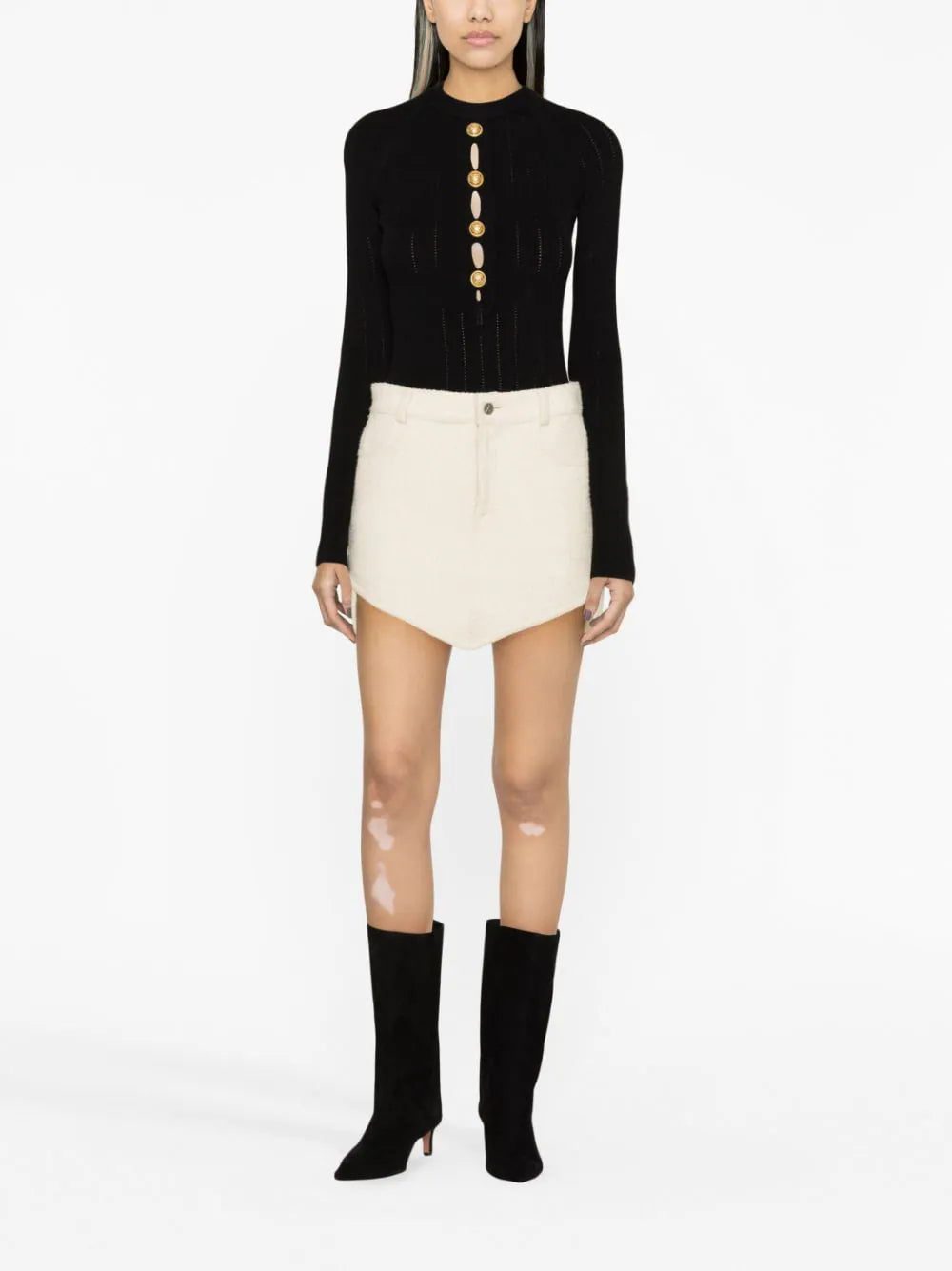 Balmain button-embellished knitted bodysuit - Image 2