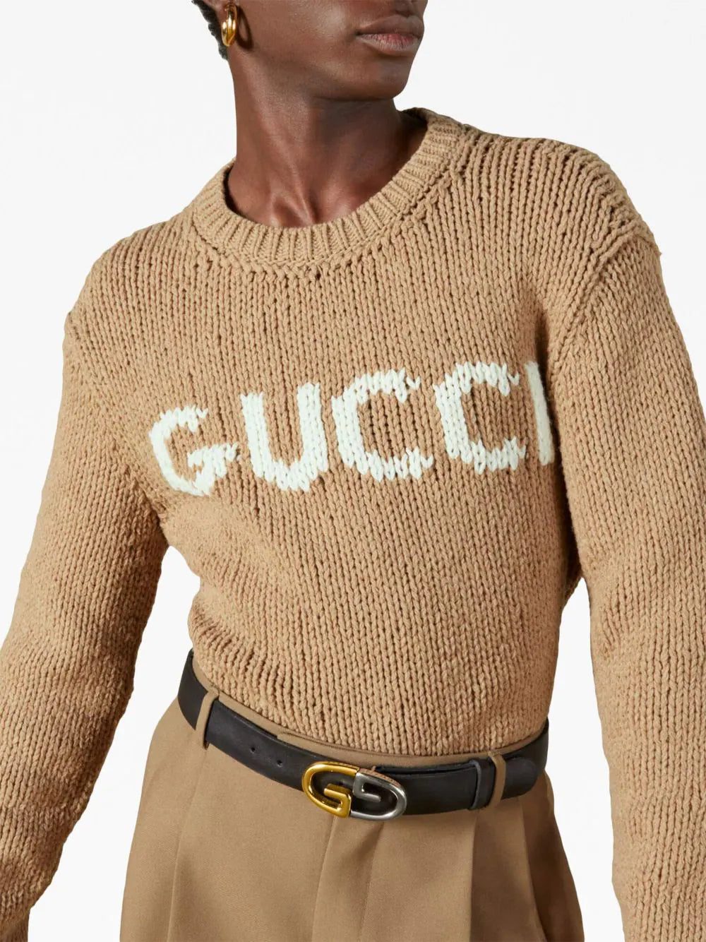Gucci intarsia-knit logo wool jumper - Image 4