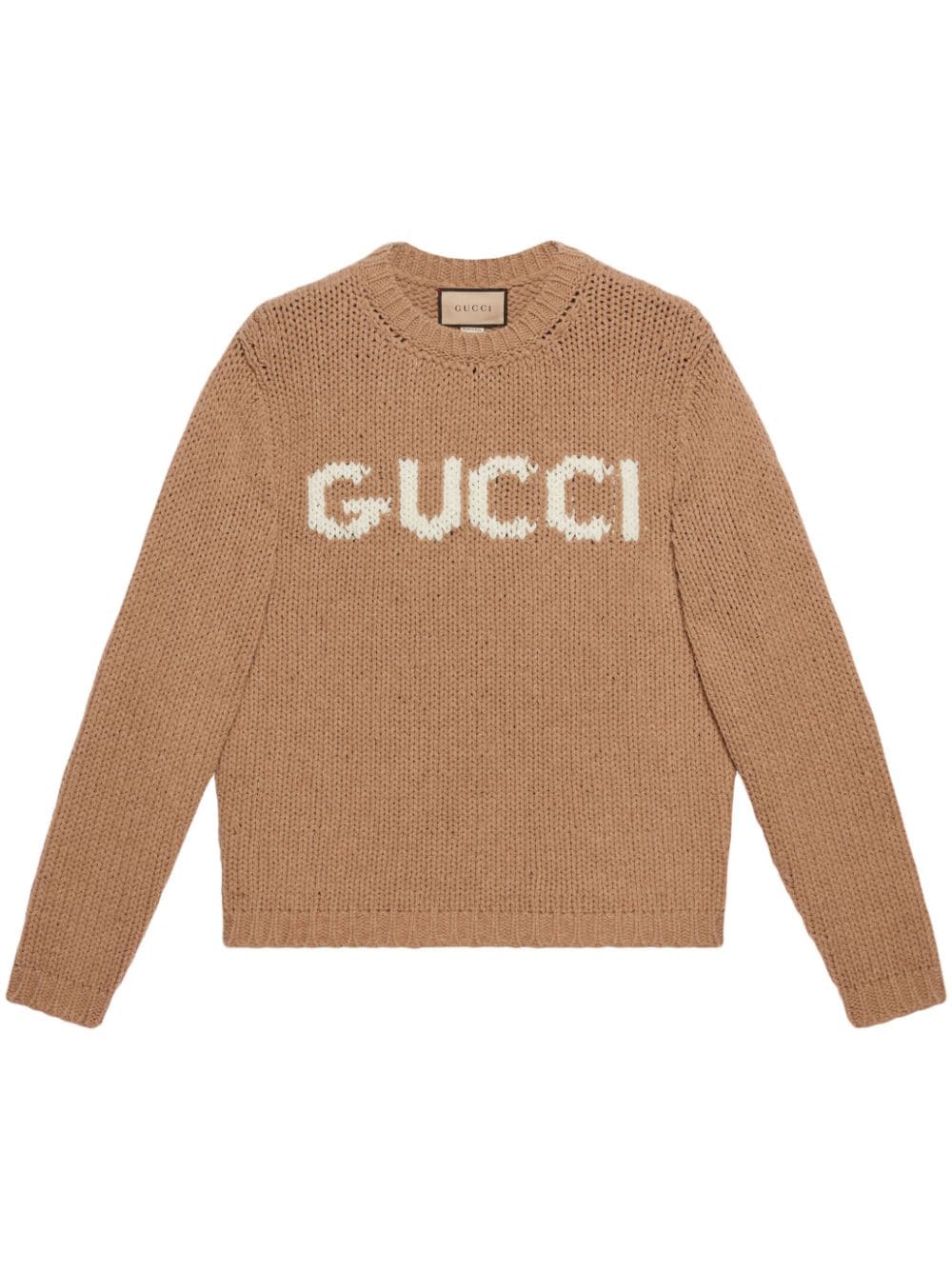 Gucci intarsia-knit logo wool jumper