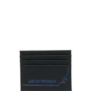 Emporio Armani logo-print recycled leather cardholder