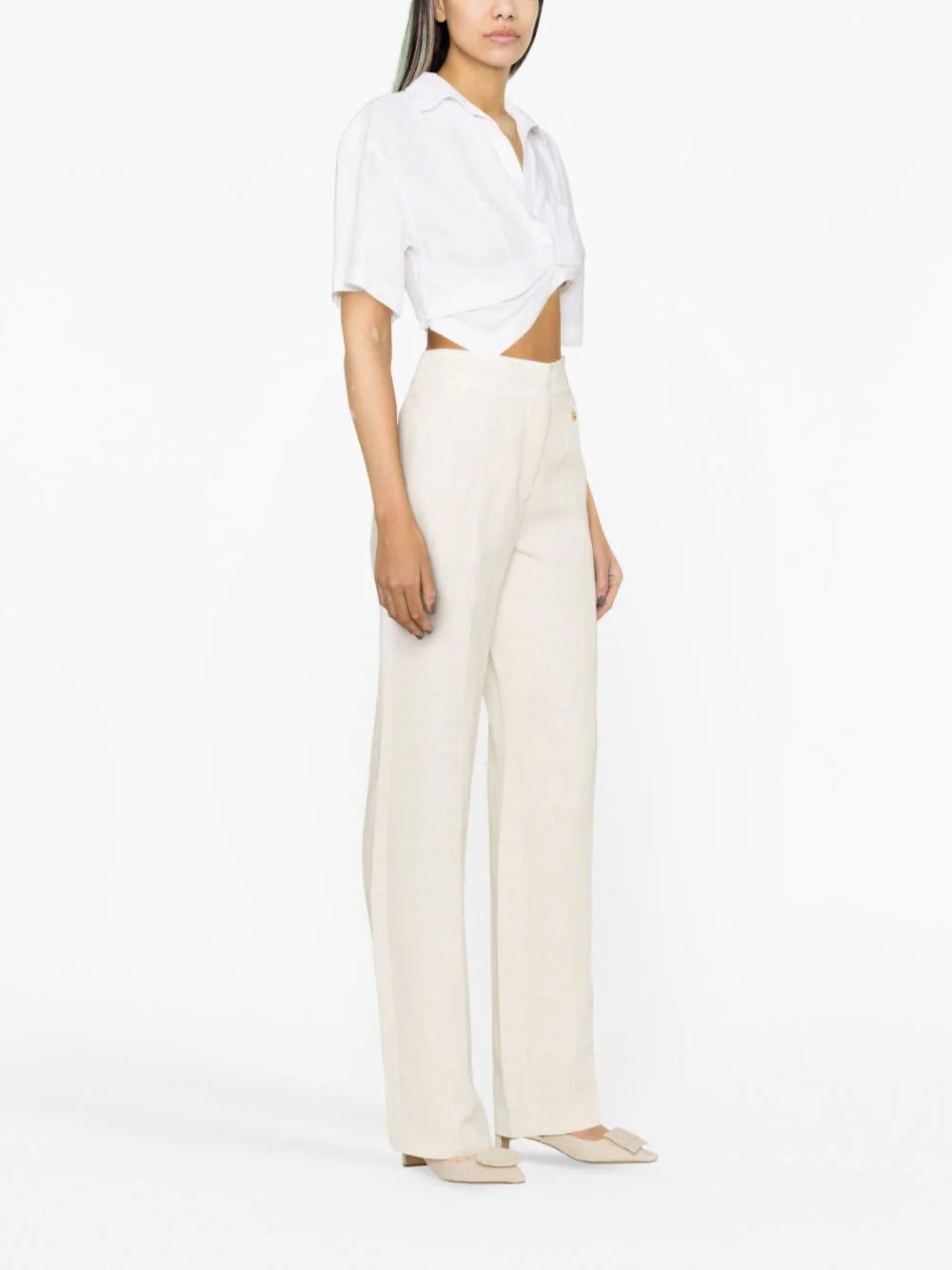 Jacquemus Ficelle linen-blend trousers - Image 4