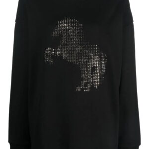 Stella McCartney crystal-appliqué cotton sweatshirt