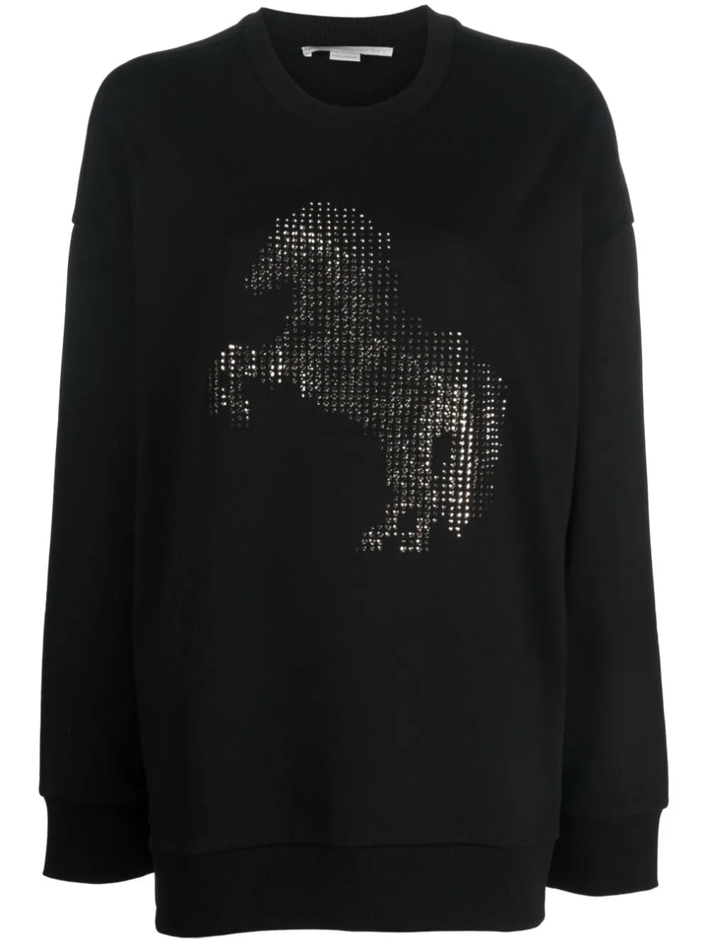 Stella McCartney crystal-appliqué cotton sweatshirt