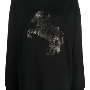 Stella McCartney crystal-appliqué cotton sweatshirt