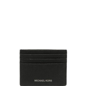 Michael Kors logo-print leather card holder