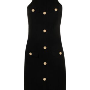 Michael Michael Kors gold tone-buttons sleeveless dress