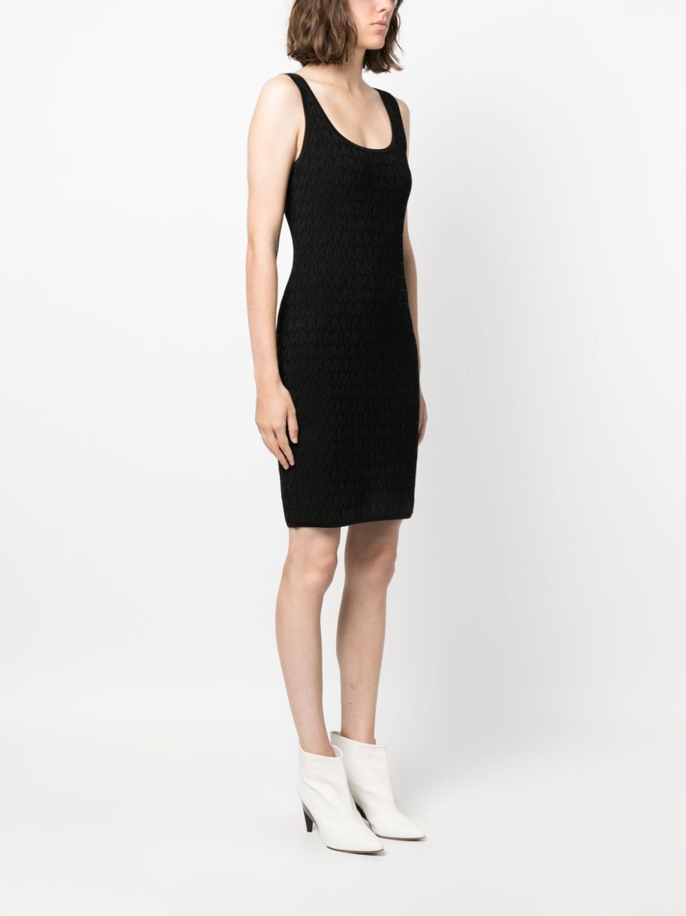 Michael Michael Kors logo-jacquard U-neck minidress - Image 3