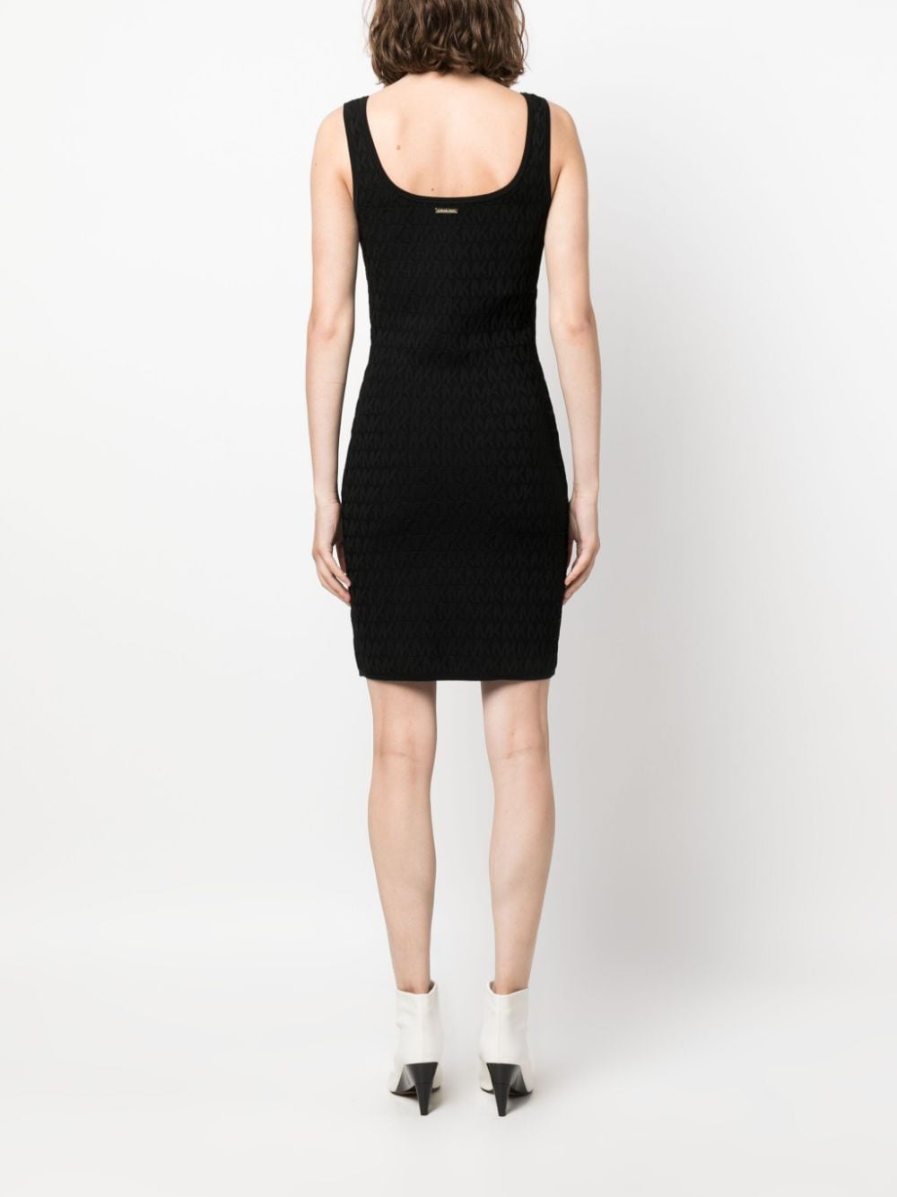 Michael Michael Kors logo-jacquard U-neck minidress - Image 4