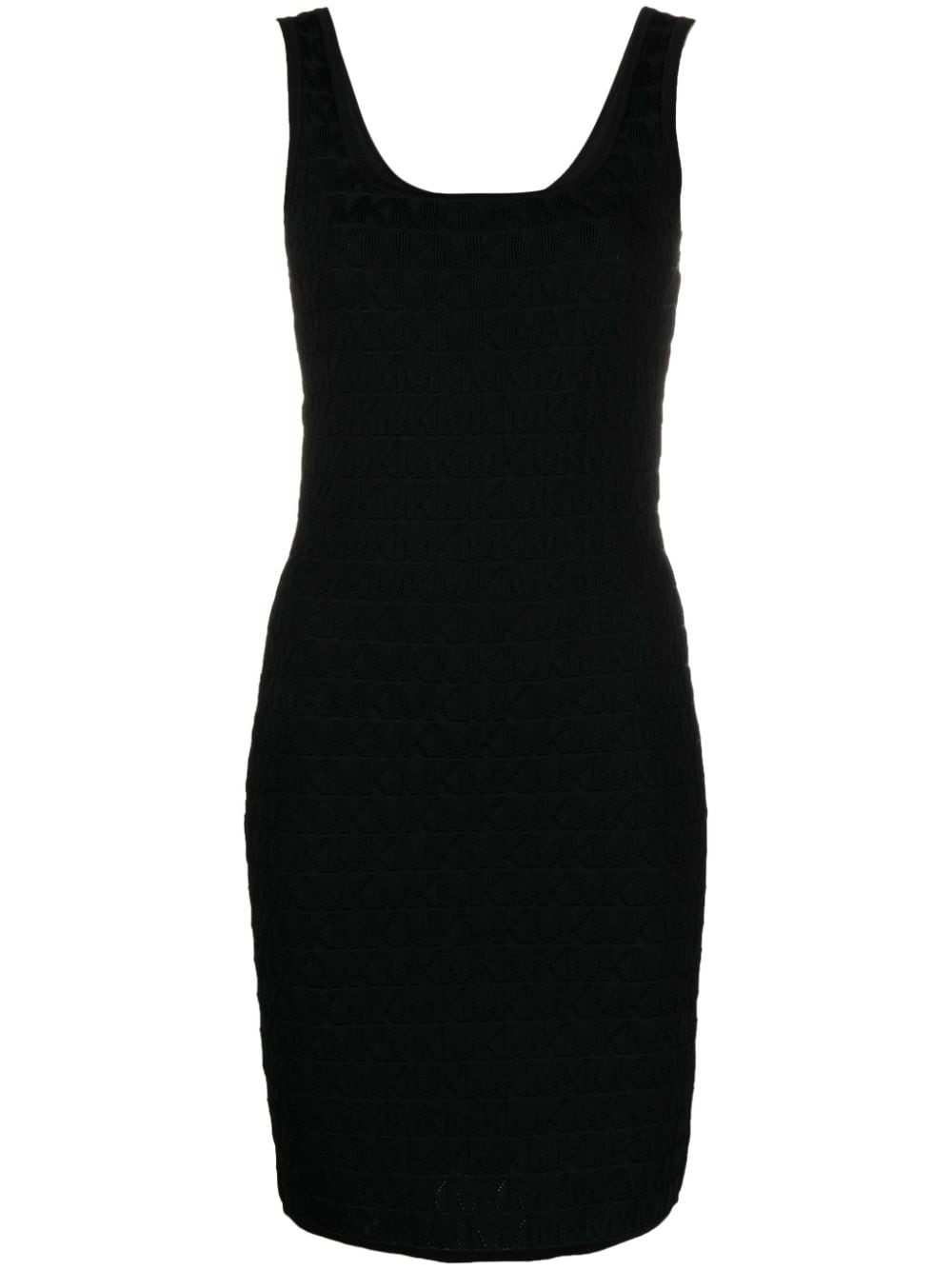 Michael Michael Kors logo-jacquard U-neck minidress