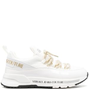 Versace Jeans Couture Dynamic logo-print leather sneakers