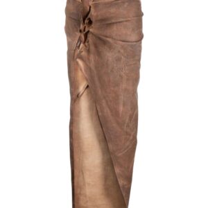 Rick Owens DRKSHDW Edfu asymmetric maxi skirt