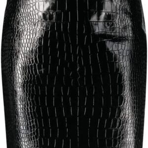 Versace  crocodile-effect leather miniskirt