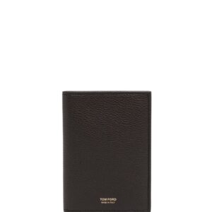 TOM FORD logo-lettering bi-fold leather cardholder