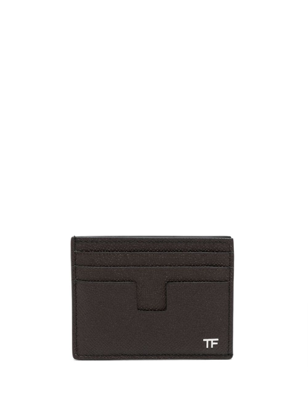 TOM FORD logo-plaque leather cardholder