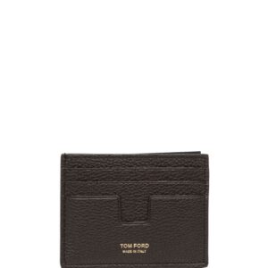 TOM FORD logo-stamp grained-leather cardholder