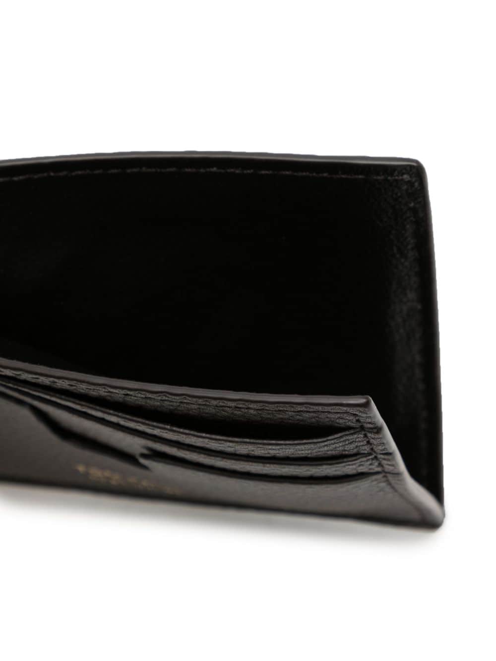 TOM FORD logo-stamp grained-leather cardholder - Image 3