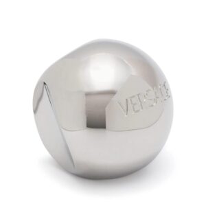 Versace Sphere logo-engraved ring