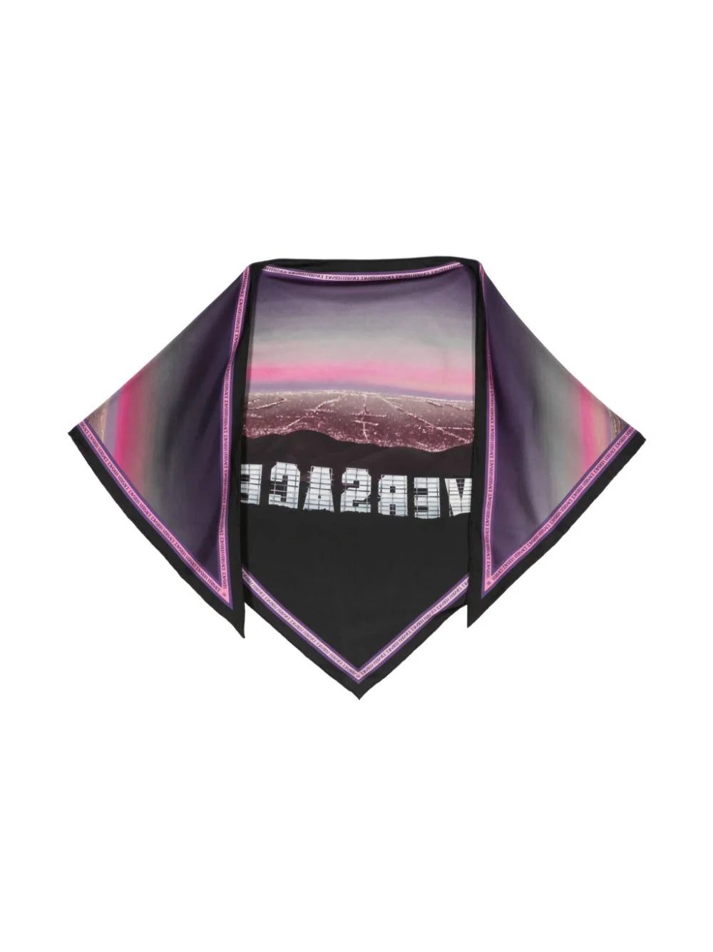 Versace graphic-print silk scarf