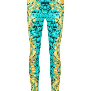 Versace Barocco-print slip-on leggings