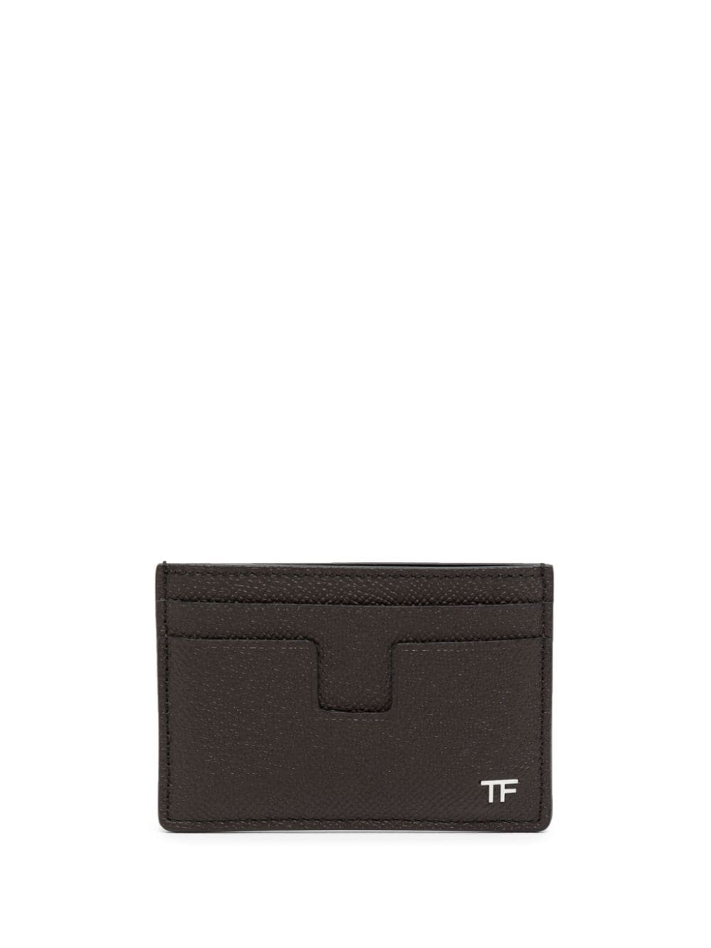 TOM FORD logo-plaque leather card holder