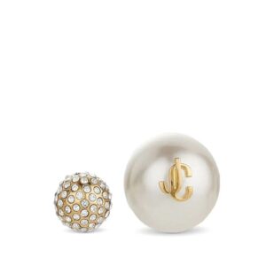 Jimmy Choo Auri logo-embellished stud earrings