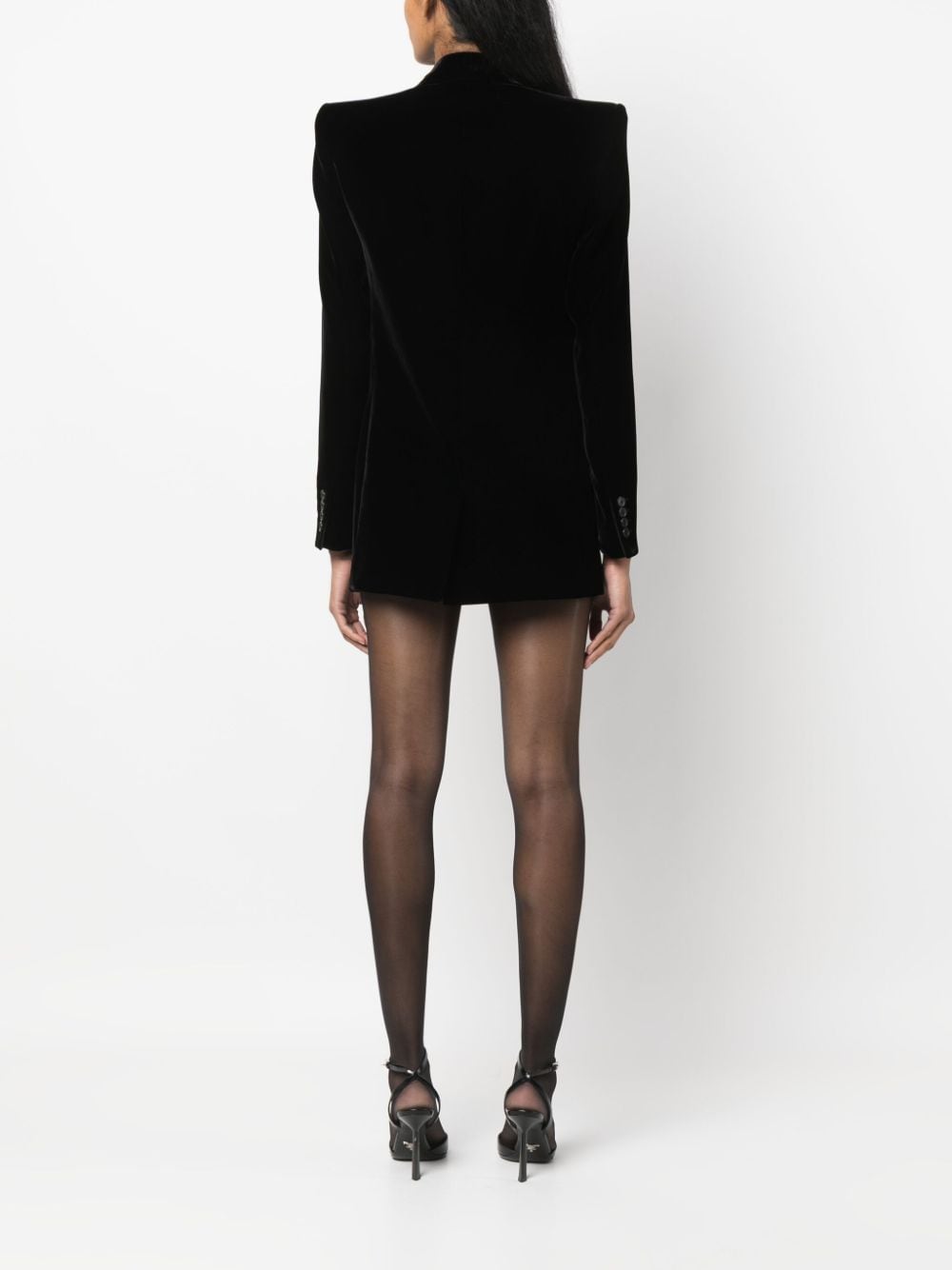Saint Laurent double-breasted silk minidress - Image 4