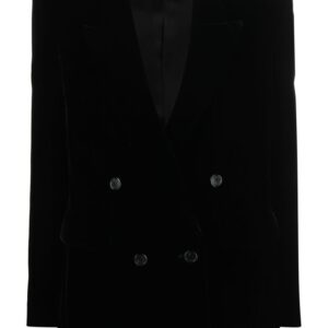 Saint Laurent double-breasted silk minidress