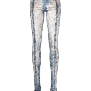Diesel P-Kolvet crushed-velvet leggings