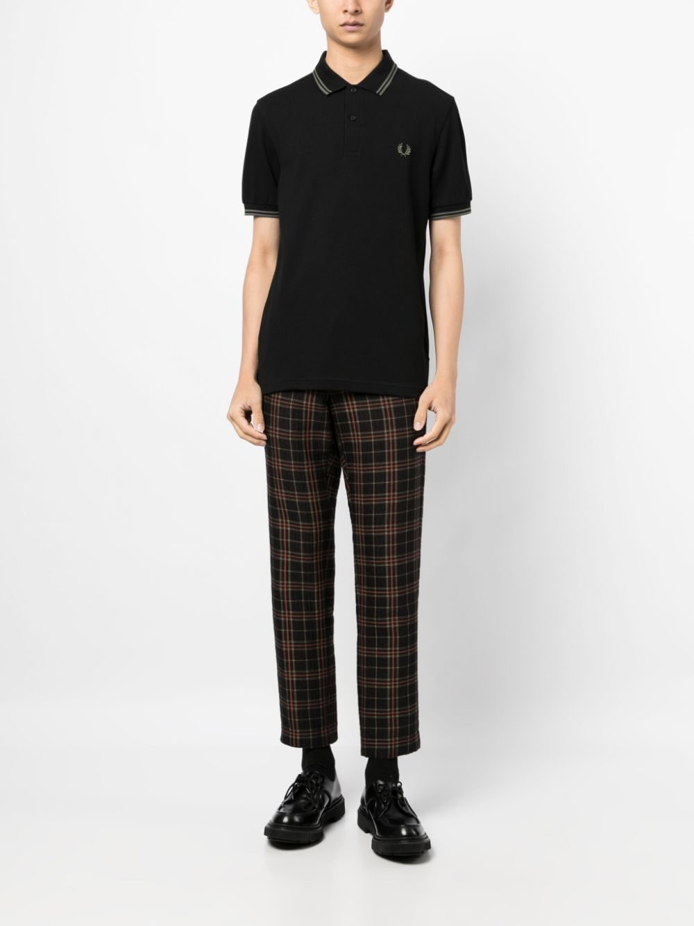 Fred Perry contrast-trim cotton polo shirt - Image 2