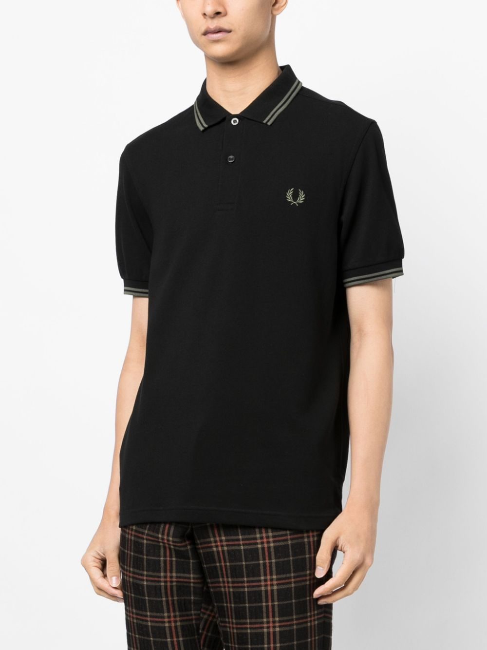 Fred Perry contrast-trim cotton polo shirt - Image 3