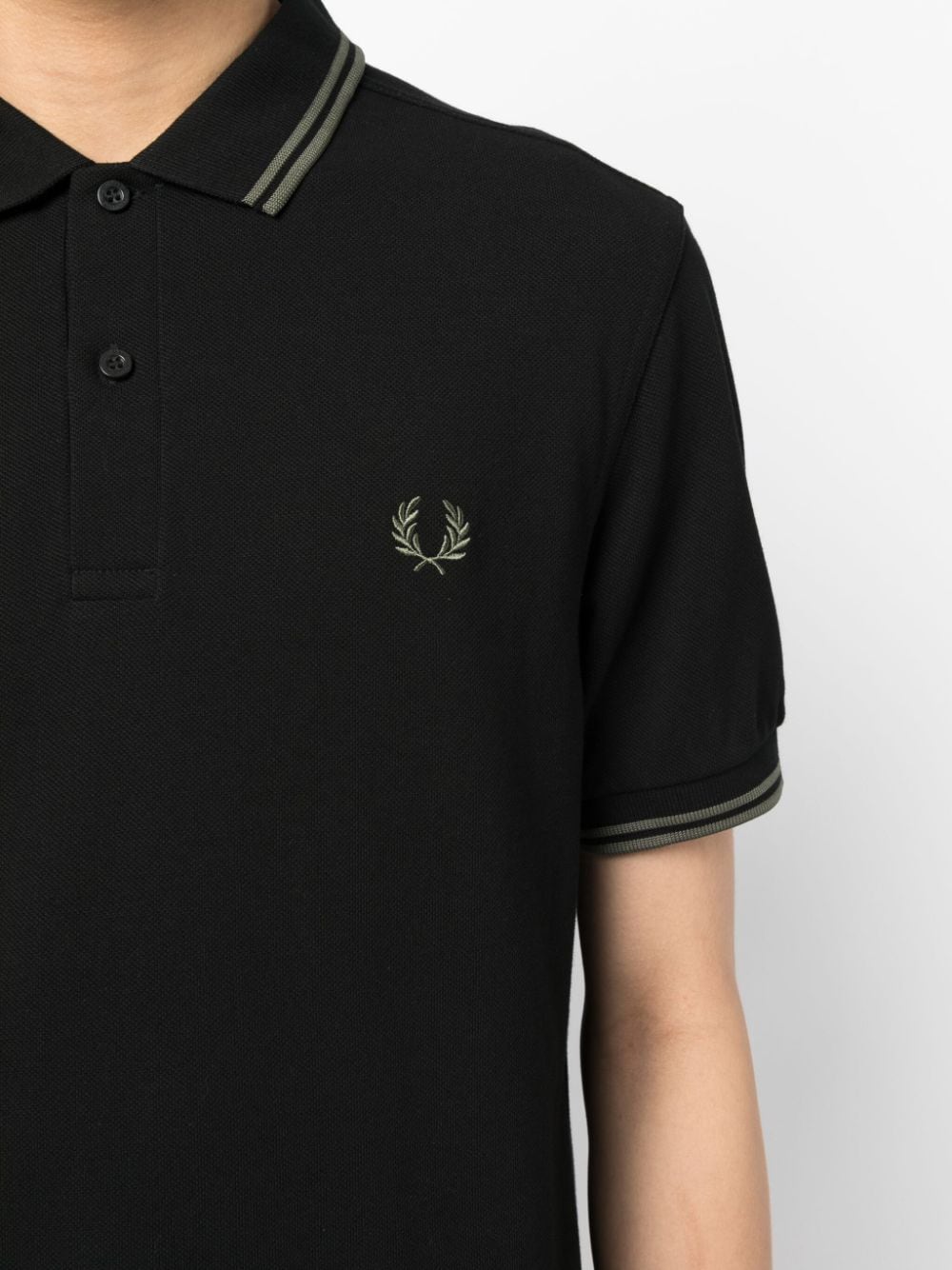 Fred Perry contrast-trim cotton polo shirt - Image 5
