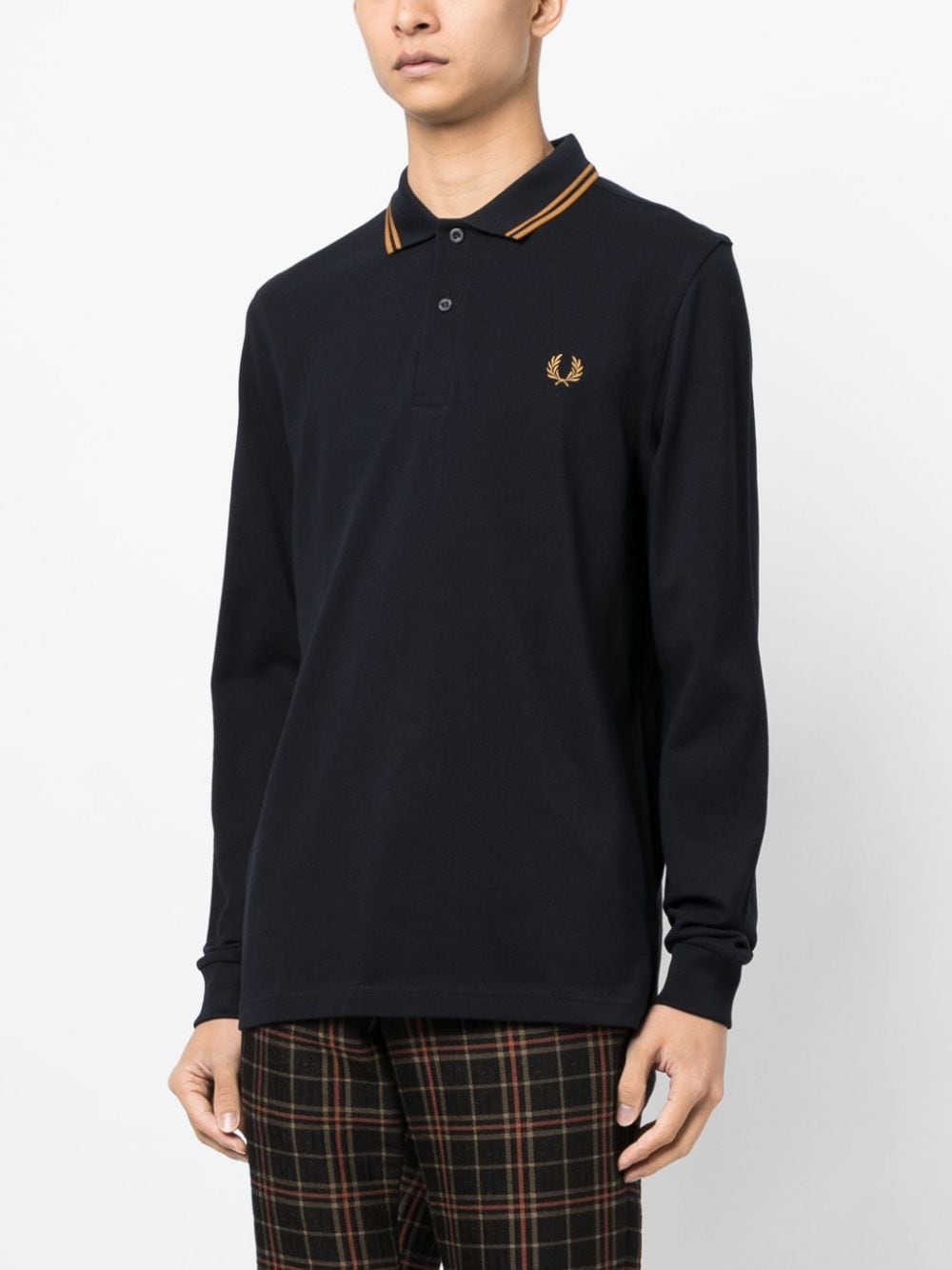Fred Perry logo-embroidered cotton polo shirt - Image 3