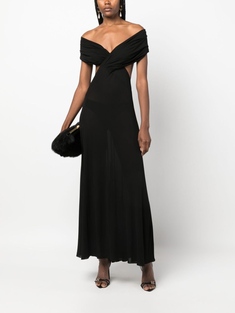 Saint Laurent off-shoulder maxi dress - Image 2