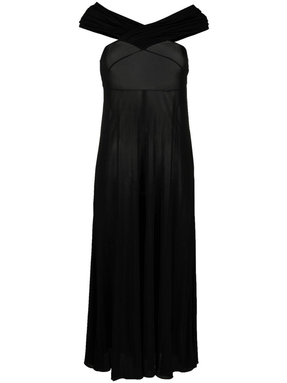 Saint Laurent off-shoulder maxi dress