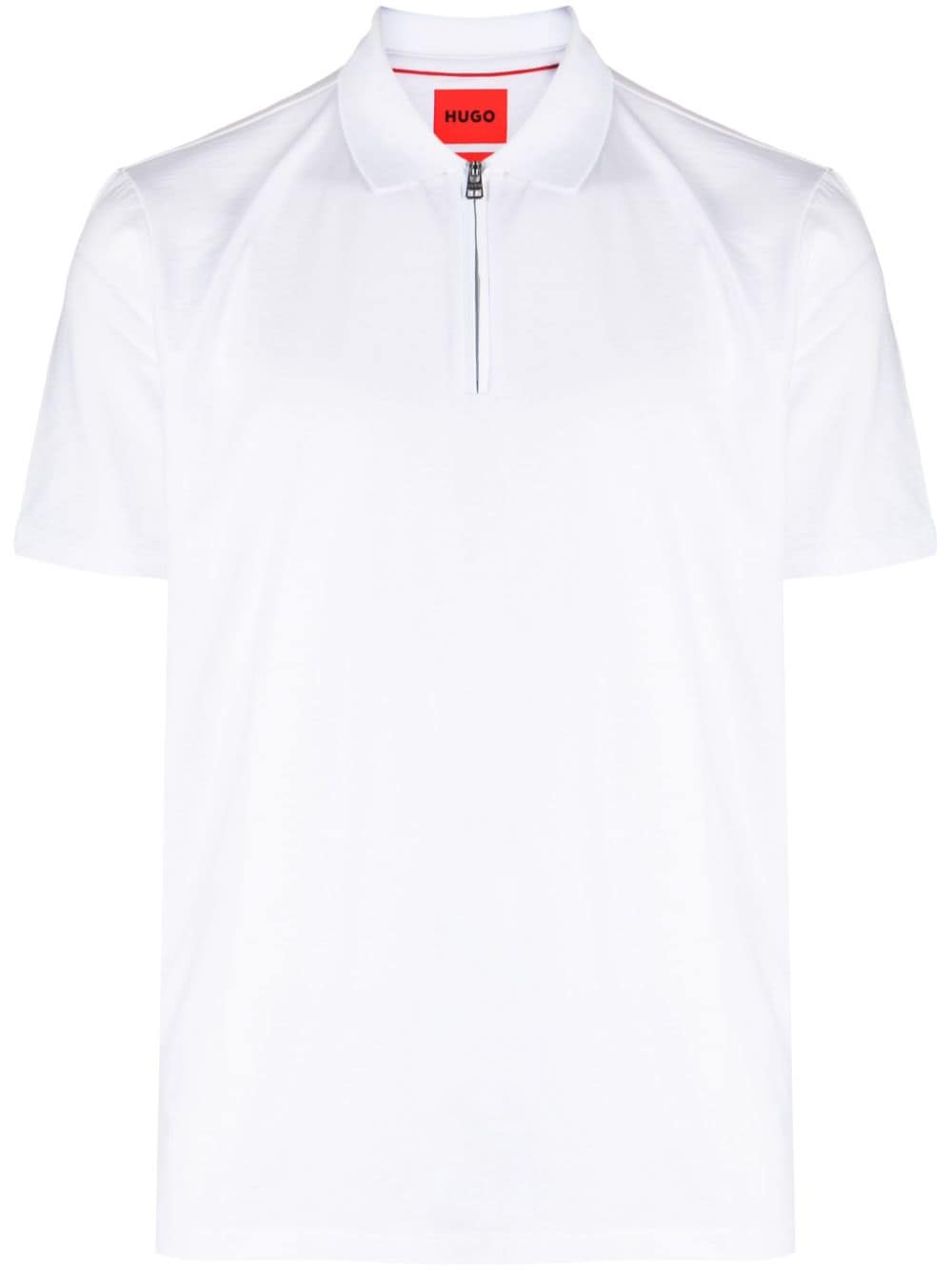 HUGO half-zip cotton-blend polo shirt