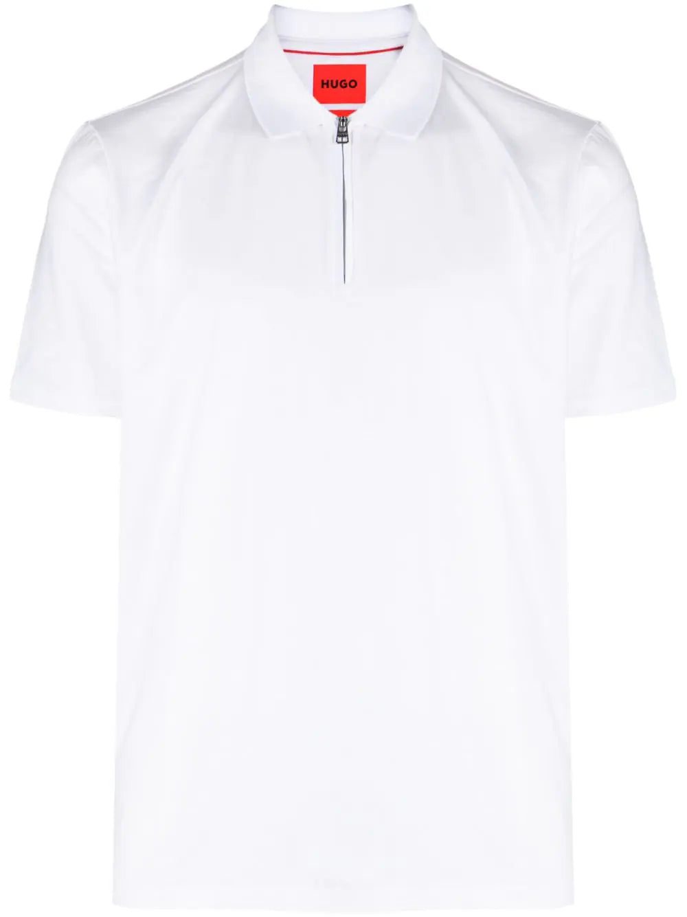 HUGO half-zip cotton-blend polo shirt