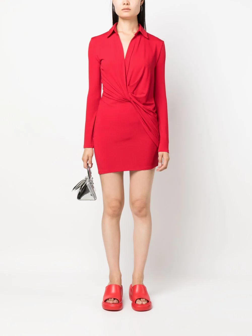 Jacquemus twist plunge jersey minidress - Image 2