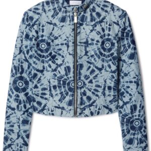 Off-White  tie-dye zipped denim jacket