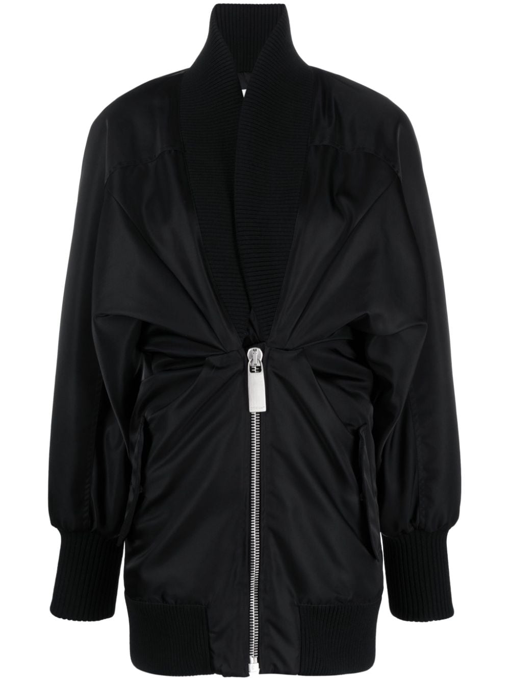 Off-White puff-sleeve zipped minidress - Image 2