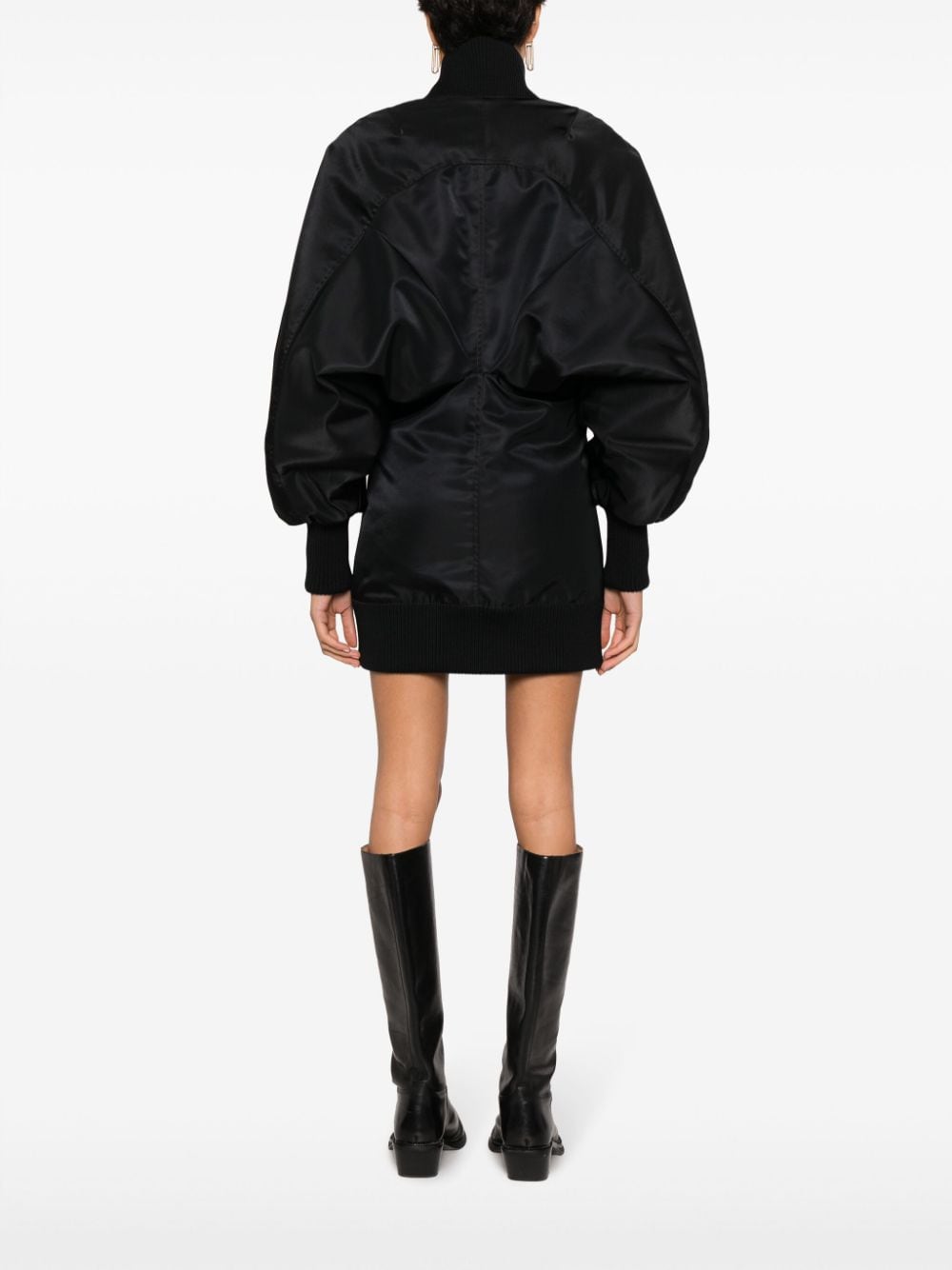 Off-White puff-sleeve zipped minidress - Image 4